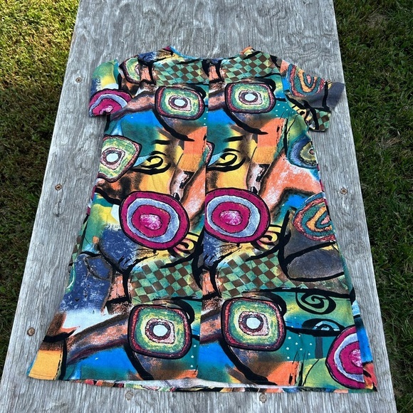 Emery rose colorful retro dress size large fall unique it girl swirl cotton - Picture 6 of 9